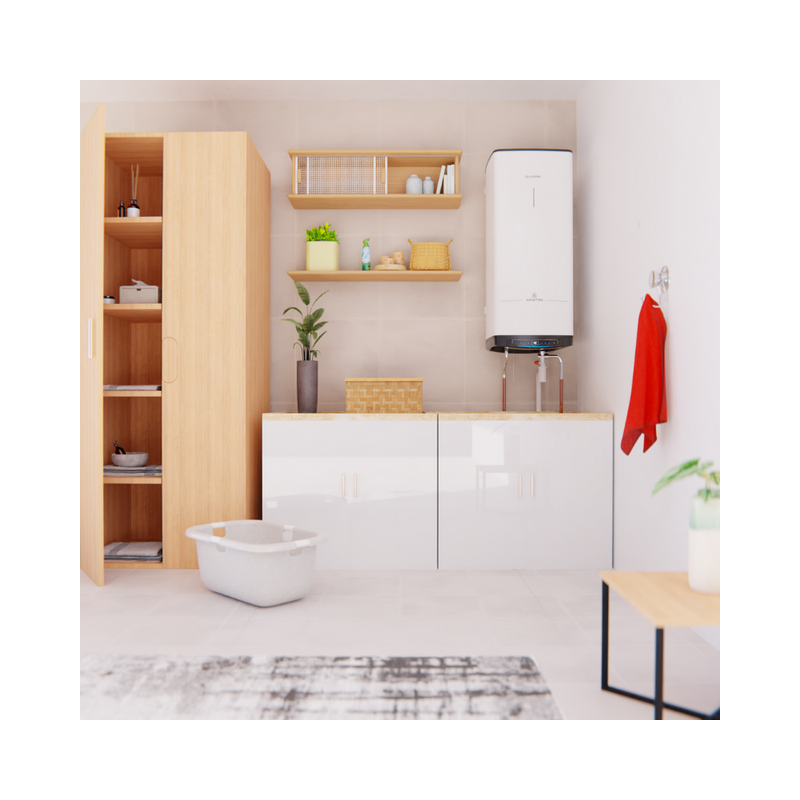 Chauffe-eau électrique connecté vertical mural carré QUADRIS 150L - ARISTON - 3060884