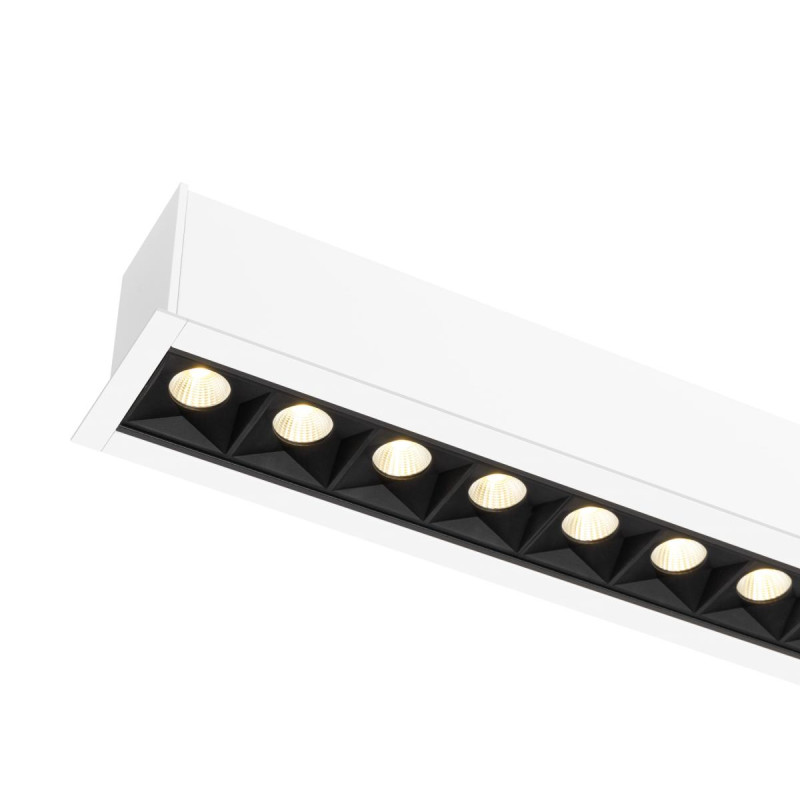 Encastré rectan. GLENOS® PRO 12m DALI UGR19 3000K 75° IP20 blanc / noir - SLV - 1010521