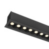 Encastré rectangulaire GLENOS® PRO 12m DALI UGR19 3000K 75° IP20 noir - SLV - 1010522