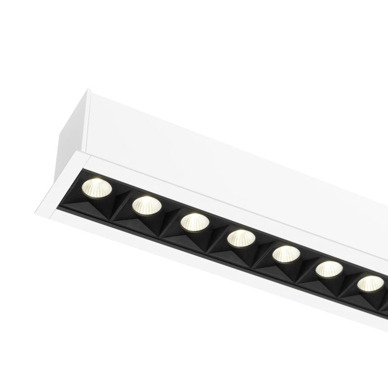 Encastré rectangulaire GLENOS® PRO 12m DALI UGR19 4000K 75° IP20 blanc / noir - SLV - 1010523