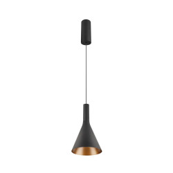 Suspension LALU® SET base LED CONE 15 PHASE long. 200 cm 2700/3000 K noir - SLV - 1010789
