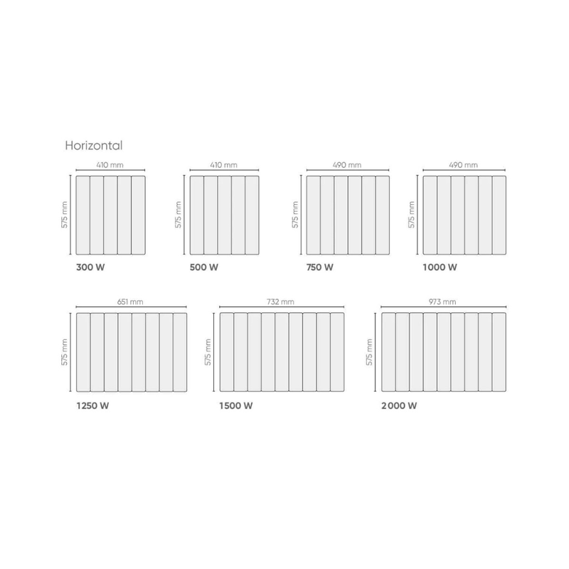 Radiateur chaleur douce horizontal blanc - ACCESSIO DIGITAL 2 - ATLANTIC