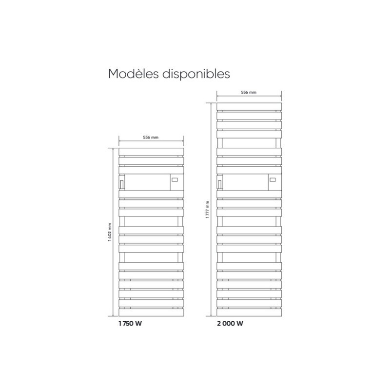 Sèche serviettes mixte connecté digital avec soufflerie - ADÉLIS MIXTE - ATLANTIC