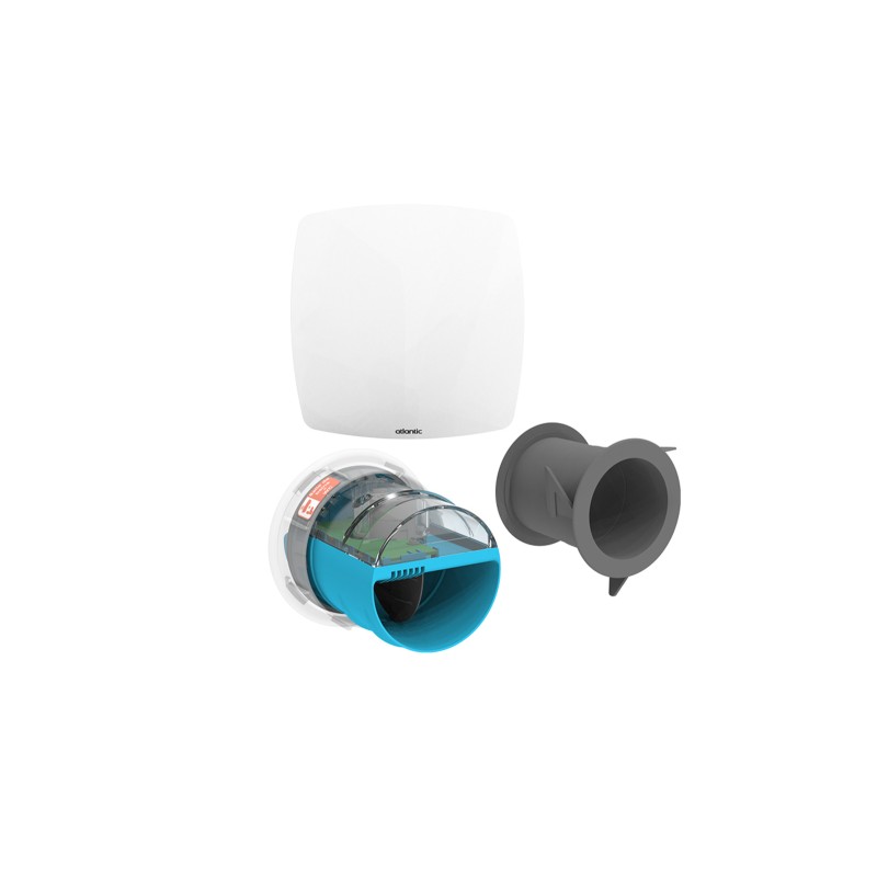 Kit e-Twist&Go avec 1 Piquage 80 SdB avec Wc + 1 Bouche Line pour VMC Hygrogenius - ATLANTIC - 526292