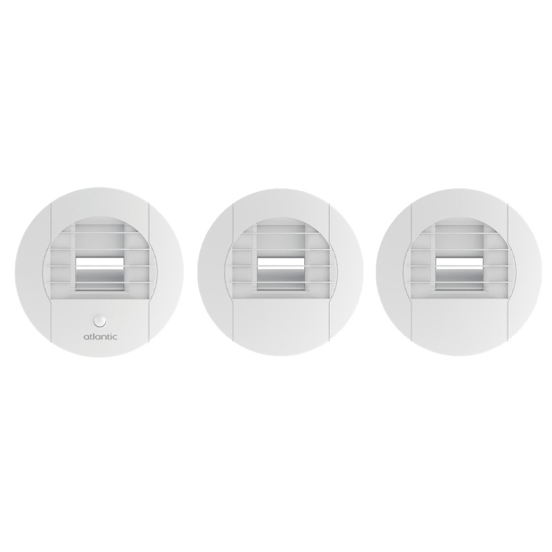 Pack 3 bouches hygroréglables Hygro B T3/T7 avec manchons à griffes - ATLANTIC - 526031