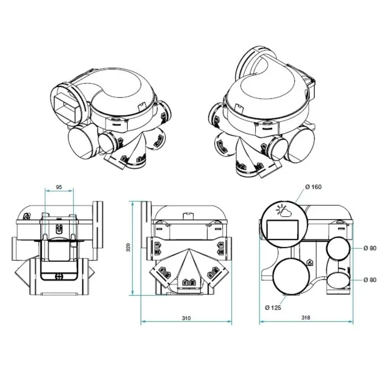 VMC simple flux hygroréglable - EasyHOME Hygro Premium HP+ - 11033020 ALDES - 11033020