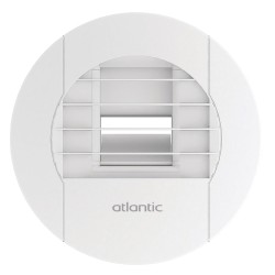 Bouche hygroréglable SDB/WC débit 15/45-45 à piles détection de présence 80mm fixation griffes - BHBW - ATLANTIC - 526585