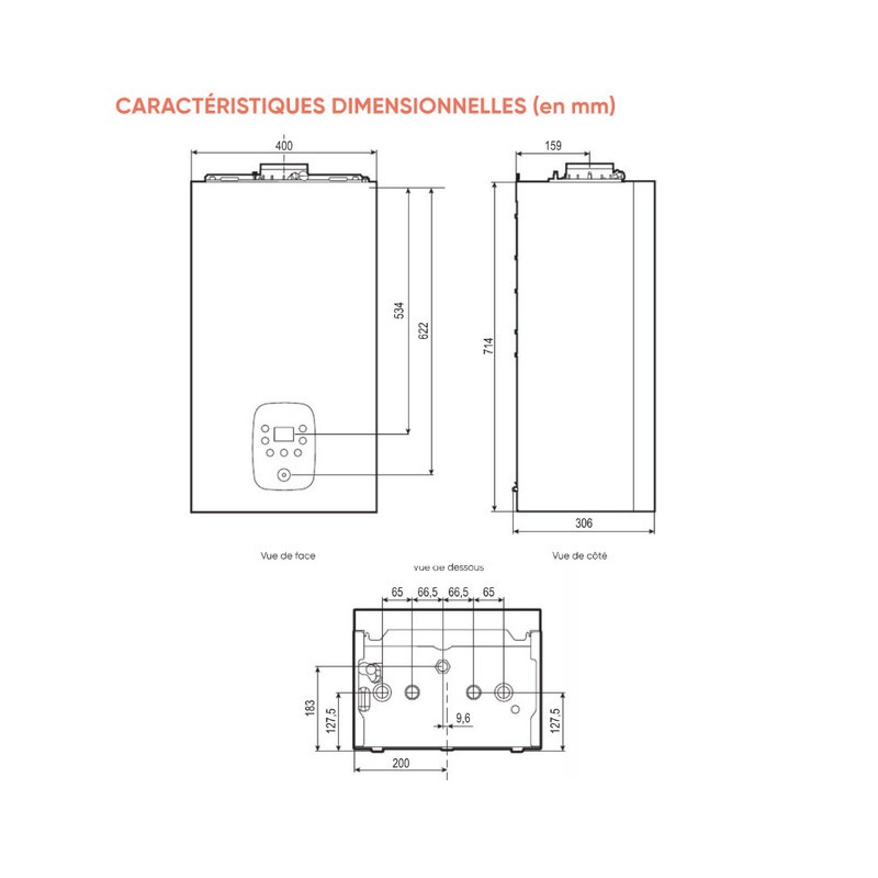 Chaudière Naema 3 murale gaz à condensation micro-accumulée 35 kW - ATLANTIC - 021344