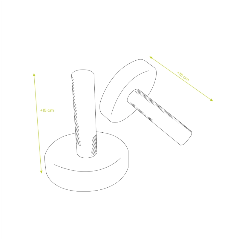 Pieds d'ajustement réglable de 1 à 3 cm - DECO-PIEDS