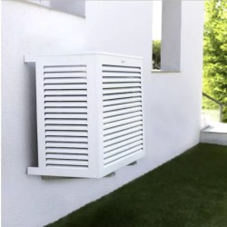 Cache unité extérieure aluminium blanc - DECOCLIM