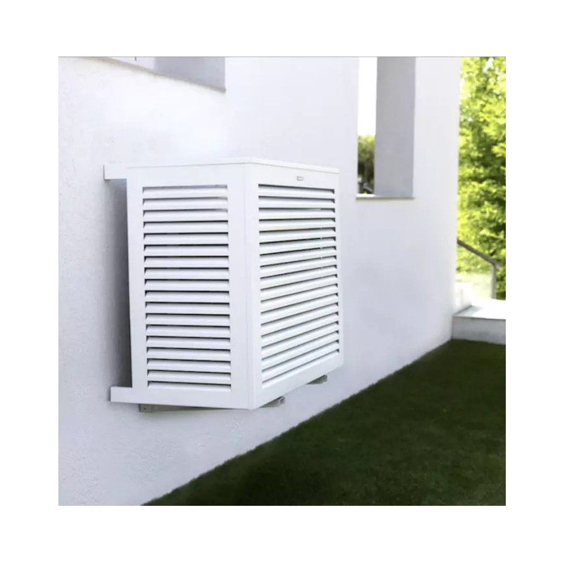 Cache unité extérieure aluminium blanc - DECOCLIM