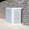 Cache unité extérieure aluminium blanc - DECOCLIM