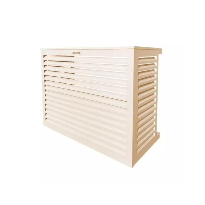 Cache unité extérieure en aluminium blanc crème taille L - DECOCLIM - 23AL9001