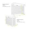 Cache unité extérieure en aluminium blanc crème taille L - DECOCLIM - 23AL9001