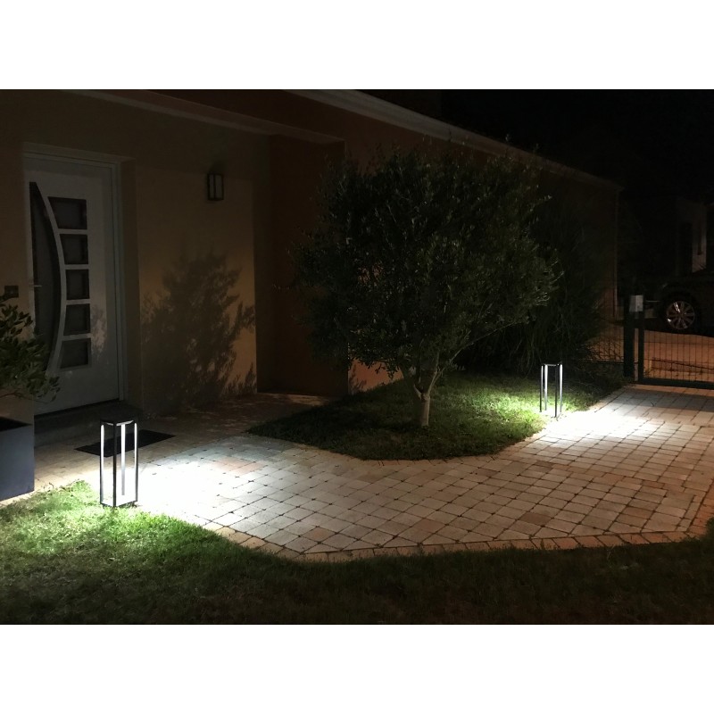 INDIGO - Borne solaire avec batterie avec détecteur IR 120° 4000K Anthracite - KALA - OU342NW24