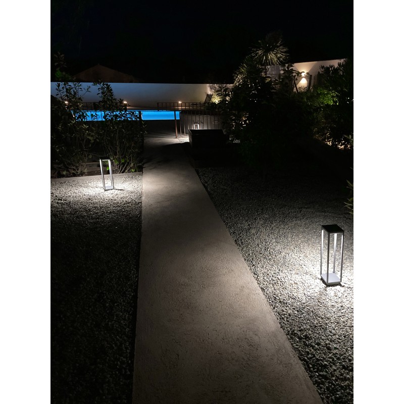 INDIGO - Borne solaire avec batterie avec détecteur IR 120° 4000K Anthracite - KALA - OU342NW24
