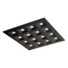 Dalle 600x600mm dimmable DALI avec lentilles en polycarbonate 4000K Noir - DOMINO - INDIGO - DMB66X4K