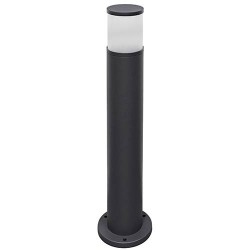 Borne ronde pour éclairage extérieur avec diffuseur en verre dépoli E27 Anthracite - INDIGO