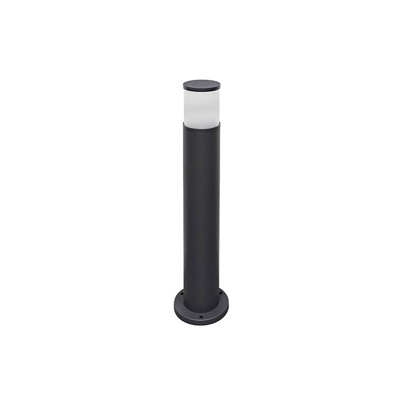Borne ronde pour éclairage extérieur avec diffuseur en verre dépoli E27 Anthracite - INDIGO