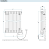 Radiateur decoratif électrique TESI ALLEGE 750W blanc - IRSAP - RT306001201A4FNN