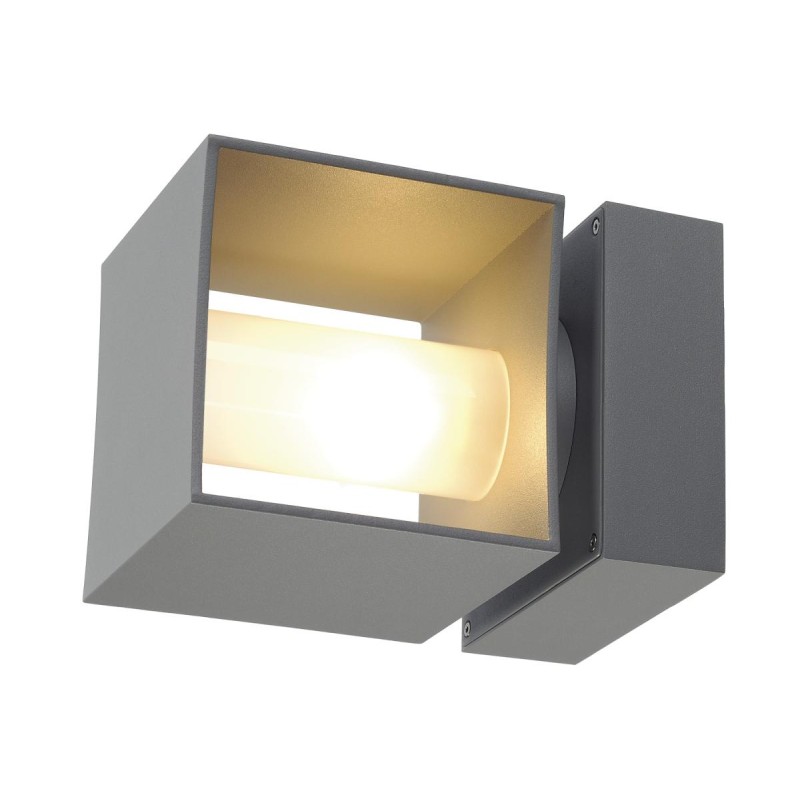 Applique extérieure SQUARE TURN gris G9/QT14 42W max IP44 - SLV - 1000335