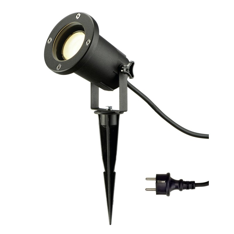 Projecteur extérieur BIG NAUTILUS spot sur piquet noir GU10 11W max. IP65 - SLV - 227410