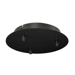 Patère FITU intérieure 3 passe-fils ronde noir - SLV - 132610