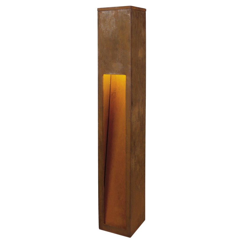 Borne extérieure RUSTY® SLOT 80 fonte rouillée LED 9W 3000K IP55 bord mer - SLV - 233457