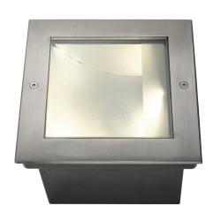 Encastré asymétrique carré DASAR 255 inox 316 34W 3000K - SLV - 229383
