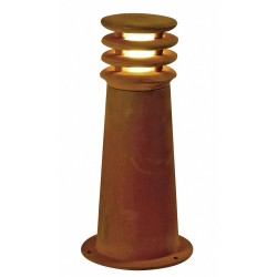 Borne extérieure RUSTY® 40 ronde fonte rouillée E27 11W max IP55 bord mer - SLV - 229020
