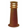 Borne extérieure RUSTY® 40 ronde fonte rouillée E27 11W max IP55 bord mer - SLV - 229020