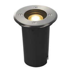 Encastré de sol extérieur SOLASTO rond Inox 304 GU10 6W max IP67 IK08 - SLV - 227680