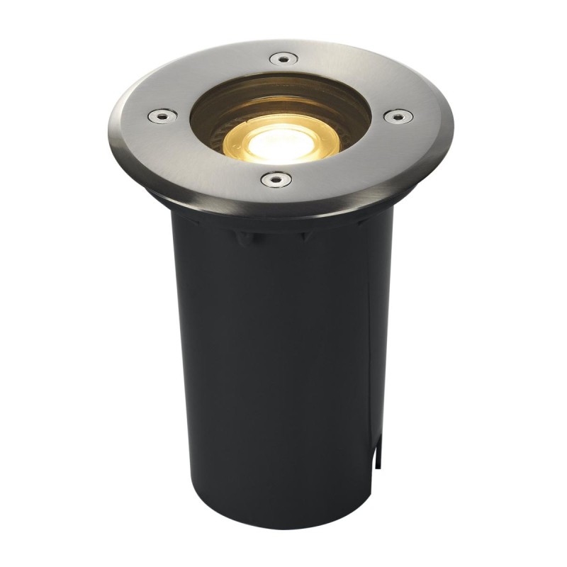 Encastré de sol extérieur SOLASTO rond Inox 304 GU10 6W max IP67 IK08 - SLV - 227680