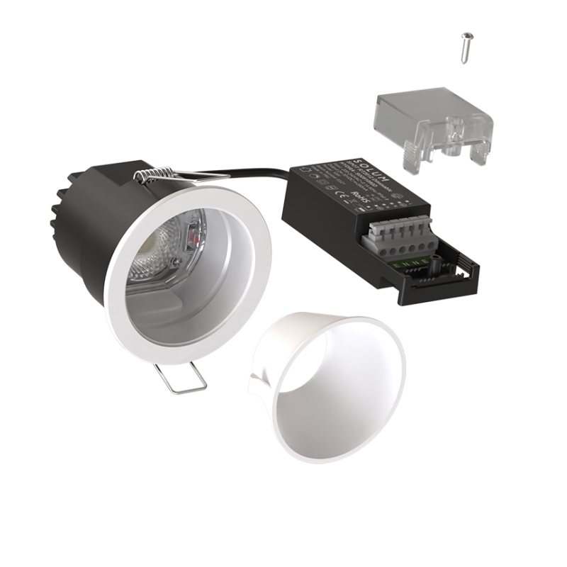 SOLUM - HYDRA Spot encastré blanc 10W, 700-760Lm, dimmable, CCT 2700K/3000K/4000K - S0091090D