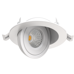 LEO Spot encastré blanc 8W, 690Lm, CCT 2700K/3000K/4000K, Orientable 90°, Rotatif 360° - S0150790D - SOLUM