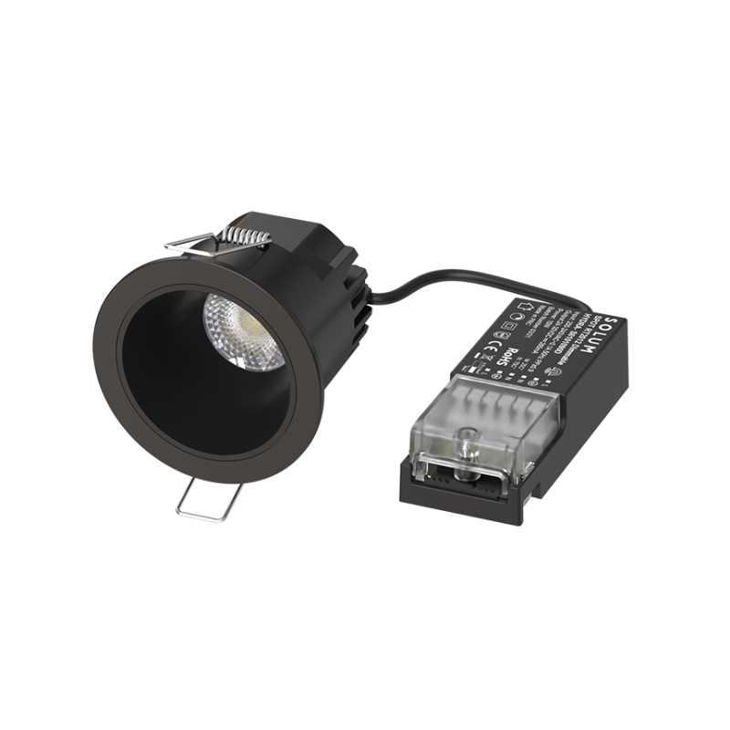 SOLUM - HYDRA Spot encastré noir 10W, 700-760Lm, 40°, dimmable, CCT 2700K/3000K/4000K - S0101090D