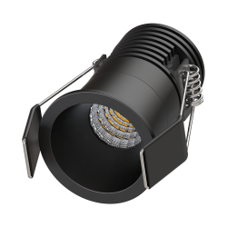 SOLUM - LYRA Mini Spot encastré noir 5W, CCT 2700-3000-4000K, 250-300Lm, dimmable, basse luminance - S0220490D