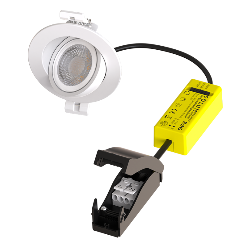 LECCO Blanc Spot encastré 6W, 662-724Lm, dimmable, CCT 2700-3000-4000K - SOLUM - S0270690D