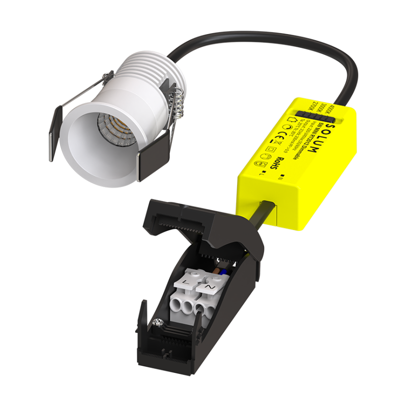 SOLUM - LYRA Mini Spot encastré blanc 5W, CCT 2700-3000-4000K, 350-400Lm, dimmable, basse luminance - S0210490D
