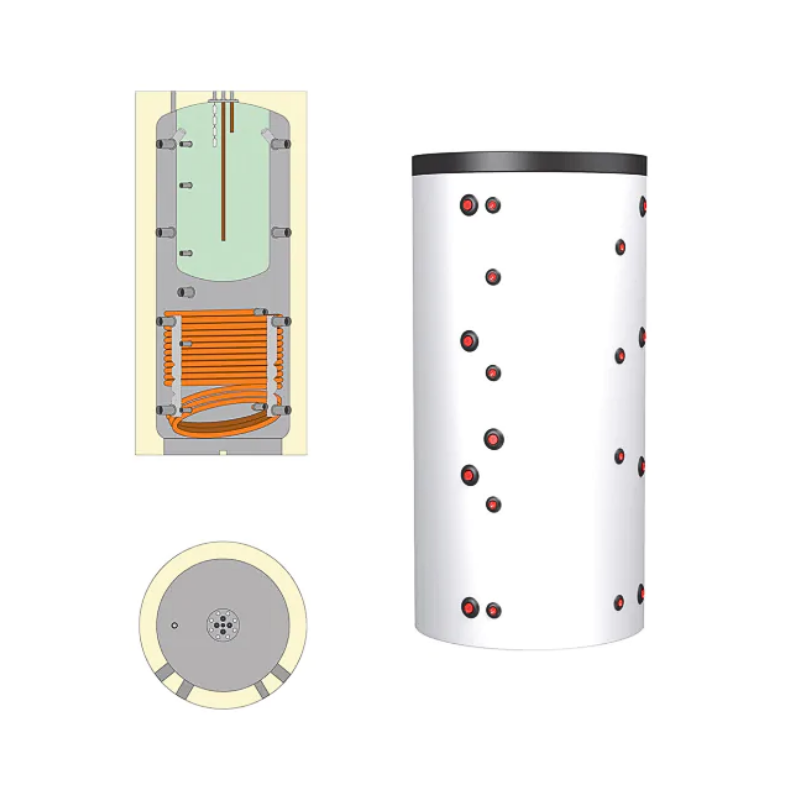 Ballon combiné avec stockage eau chaude sanitaire 1000 L 1 échangeur acier - THERMADOR - BSEBM1000HE