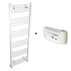 Sèche-Serviettes Galbé Mixte 1 027W + kit Elec 1 000W en acier blanc - MAHANA - THERMADOR - MAH7501775GM