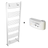 Sèche-Serviettes Galbé Mixte 1 027W + kit Elec 1 000W en acier blanc - MAHANA - THERMADOR - MAH7501775GM