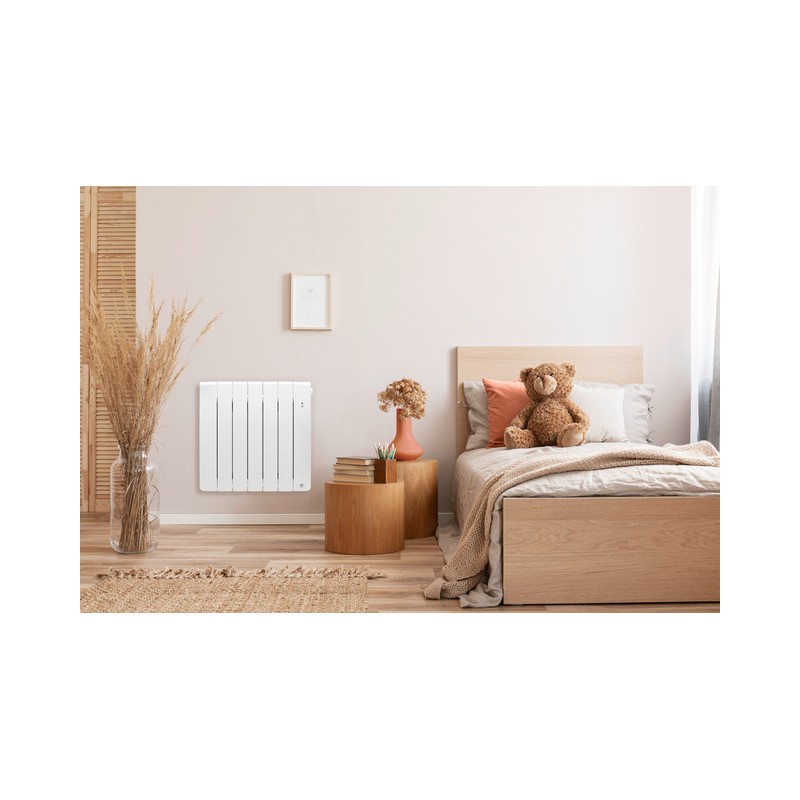 Radiateur chaleur douce connecté horizontal blanc brillant - BILBAO 4 - THERMOR