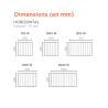 Radiateur chaleur douce connecté horizontal blanc brillant - BILBAO 4 - THERMOR