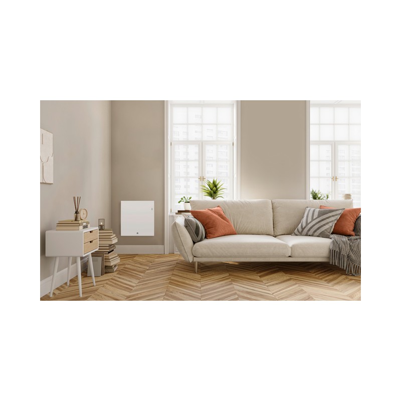 Radiateur connecté gain de place horizontal blanc mat 1250W INGENIO 4 -THERMOR - 479324