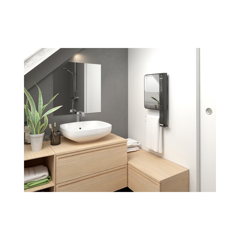 Sèche-serviettes soufflant avec barres et miroir 1800W gris ILLICO 3 - THERMOR - 491374