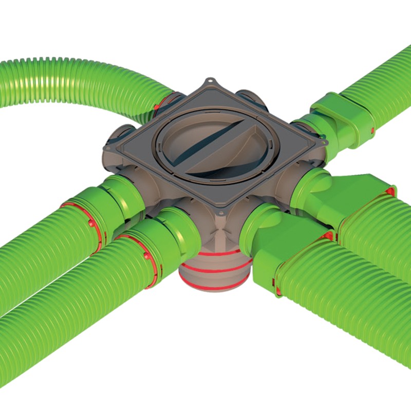 Conduit flexible AE48C Air Excellent. couronne de 25m. traité antistatique et antimicrobien - UBBINK - 188372