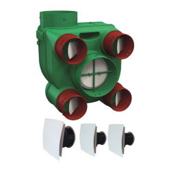 Kit VMC simple flux autoréglable basse consommation + 3 bouches design - ARIANT - VORTICE - KVARD
