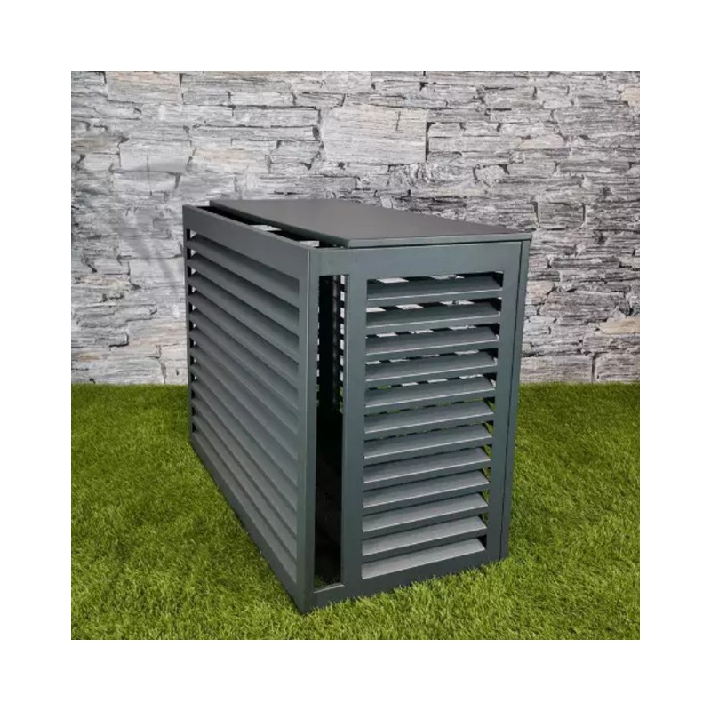 Face dos pour cache en aluminium anthracite taille S - DECOCLIM - 23AS7016-DOS