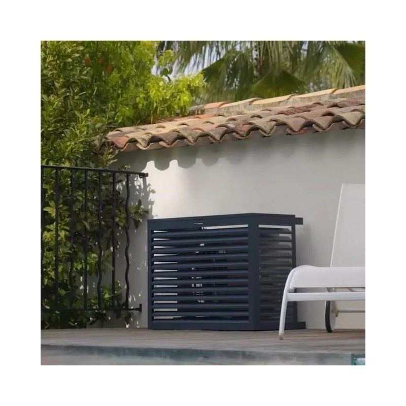 Cache unité extérieure aluminium anthracite - DECOCLIM